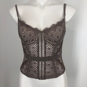 Victorias Secret Corset Bustier Lined Velvet